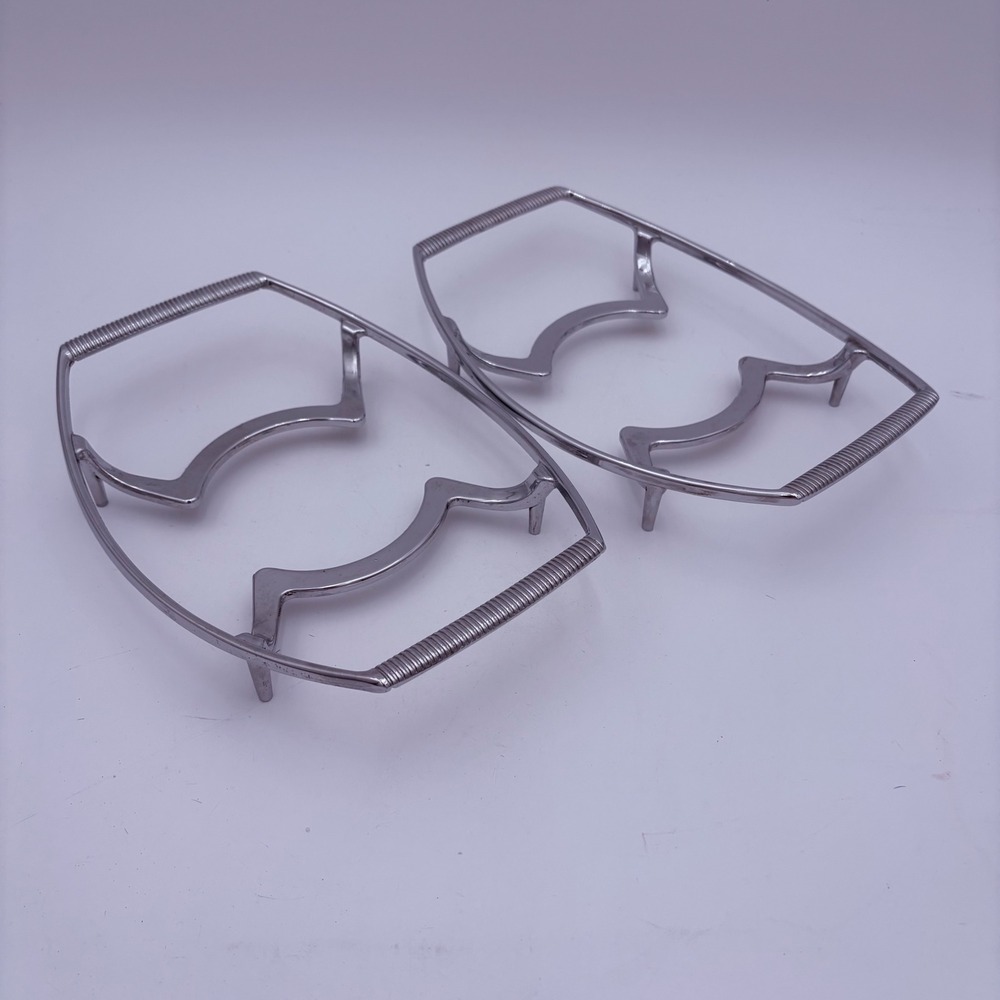Set of‎ 2 Vintage Corning Ware P-11-M-1 Chrome Serving Cradles for 1.5qt 1.75qt
